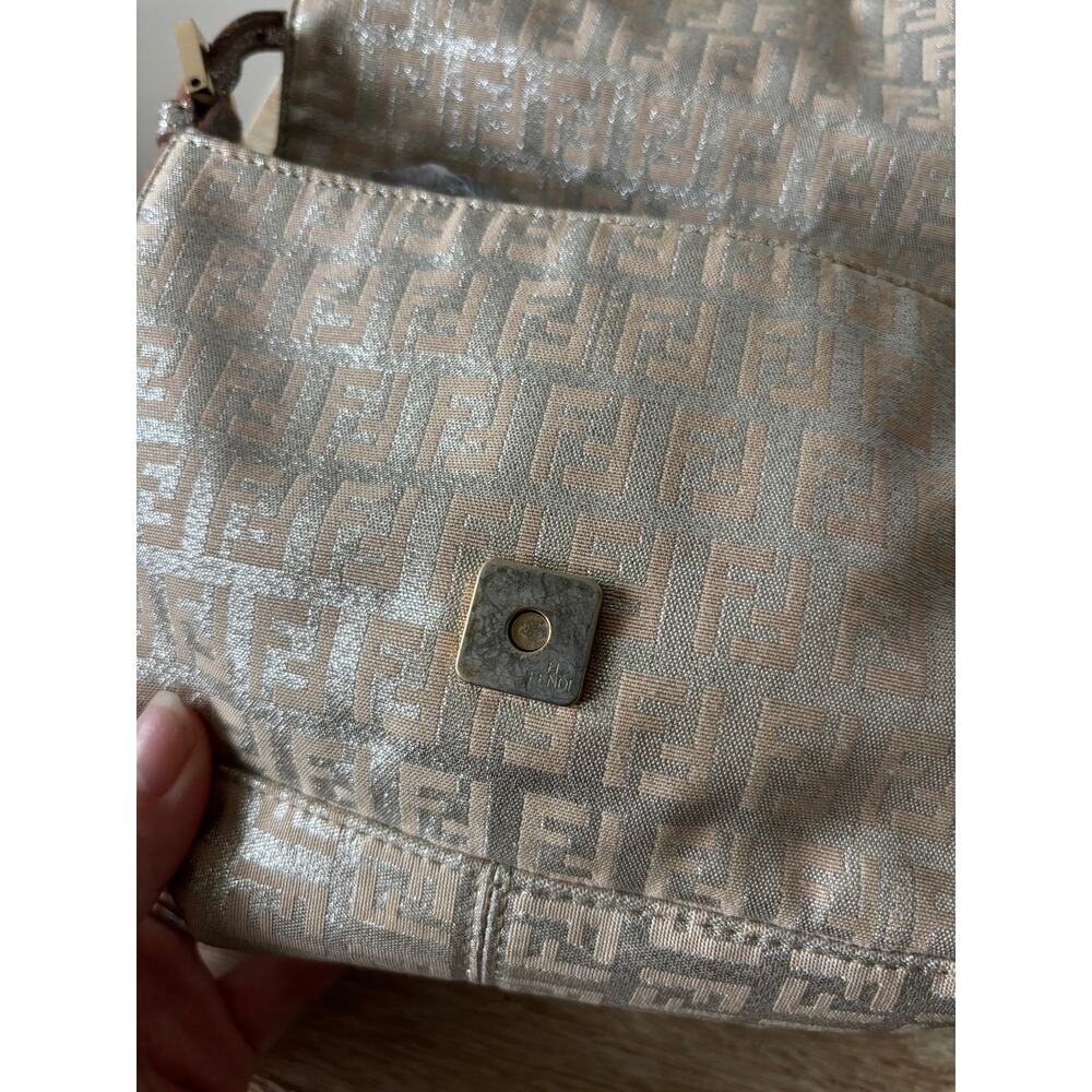 Fendi Metallic Zucchino Mini Mama Baguette Bag - Picture 9 of 13
